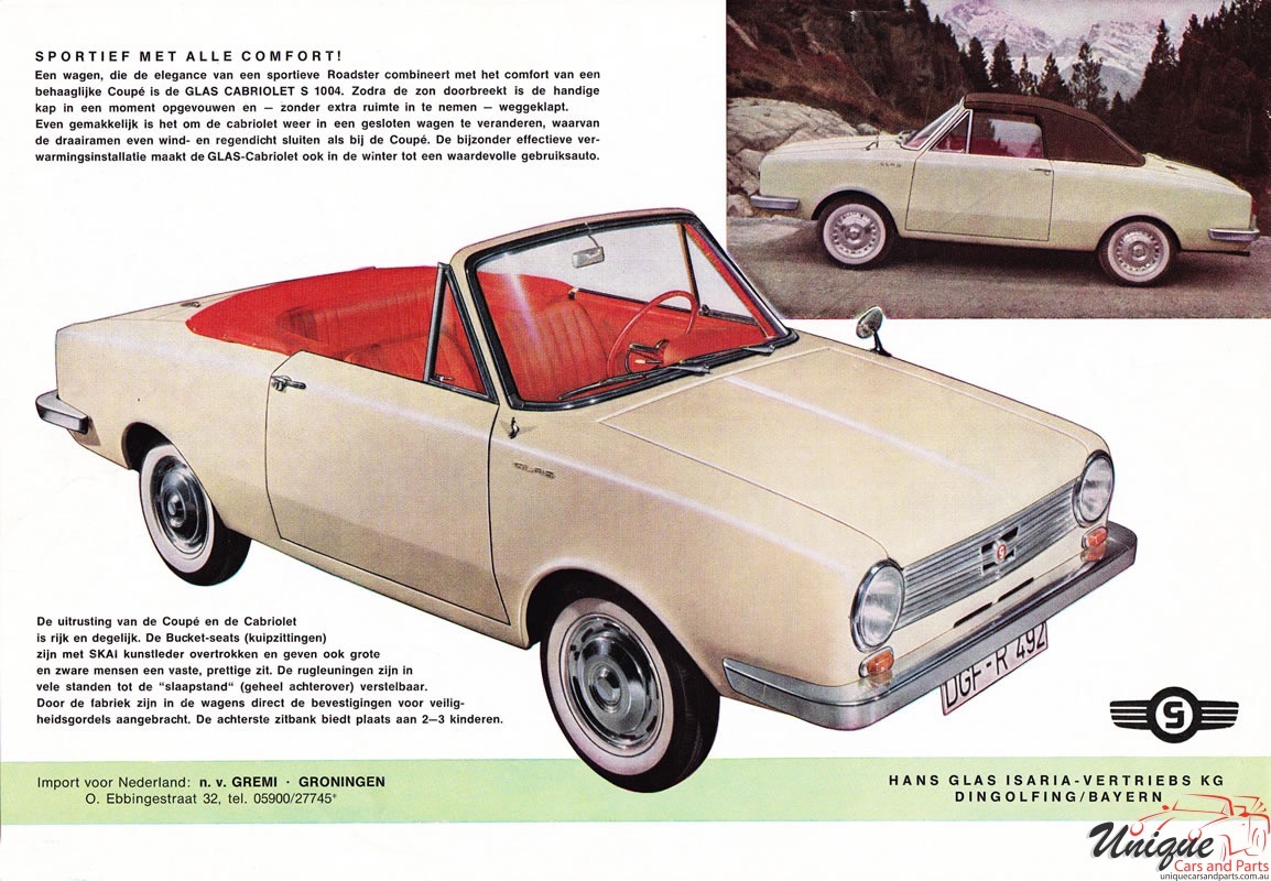 1963 Glas S1004 Sports Brochure Page 1